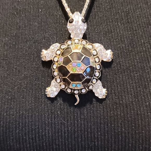 Betsey Johnson Jewelry - NWT Crystal Turtle Necklace by Betsey Johnson